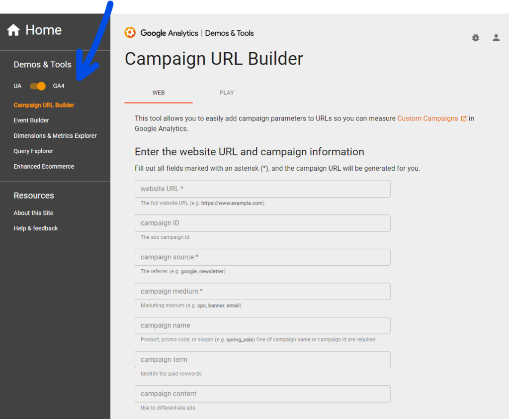 Google Analytics Campaign URL Builder